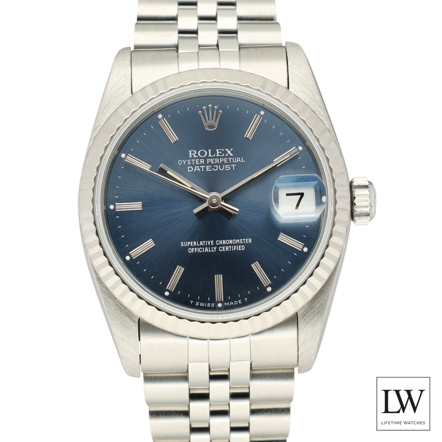 Rolex Datejust 31 68274 (1991) - Blue dial 31 mm Steel case (4/8)